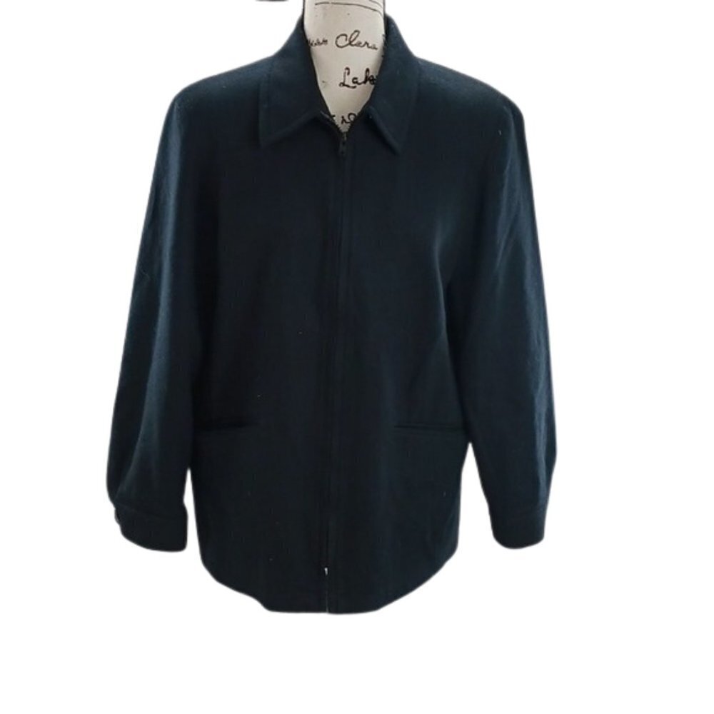 Requirements Womens Size 8 Black Wool Jacket Coat Long Sleeve Classic